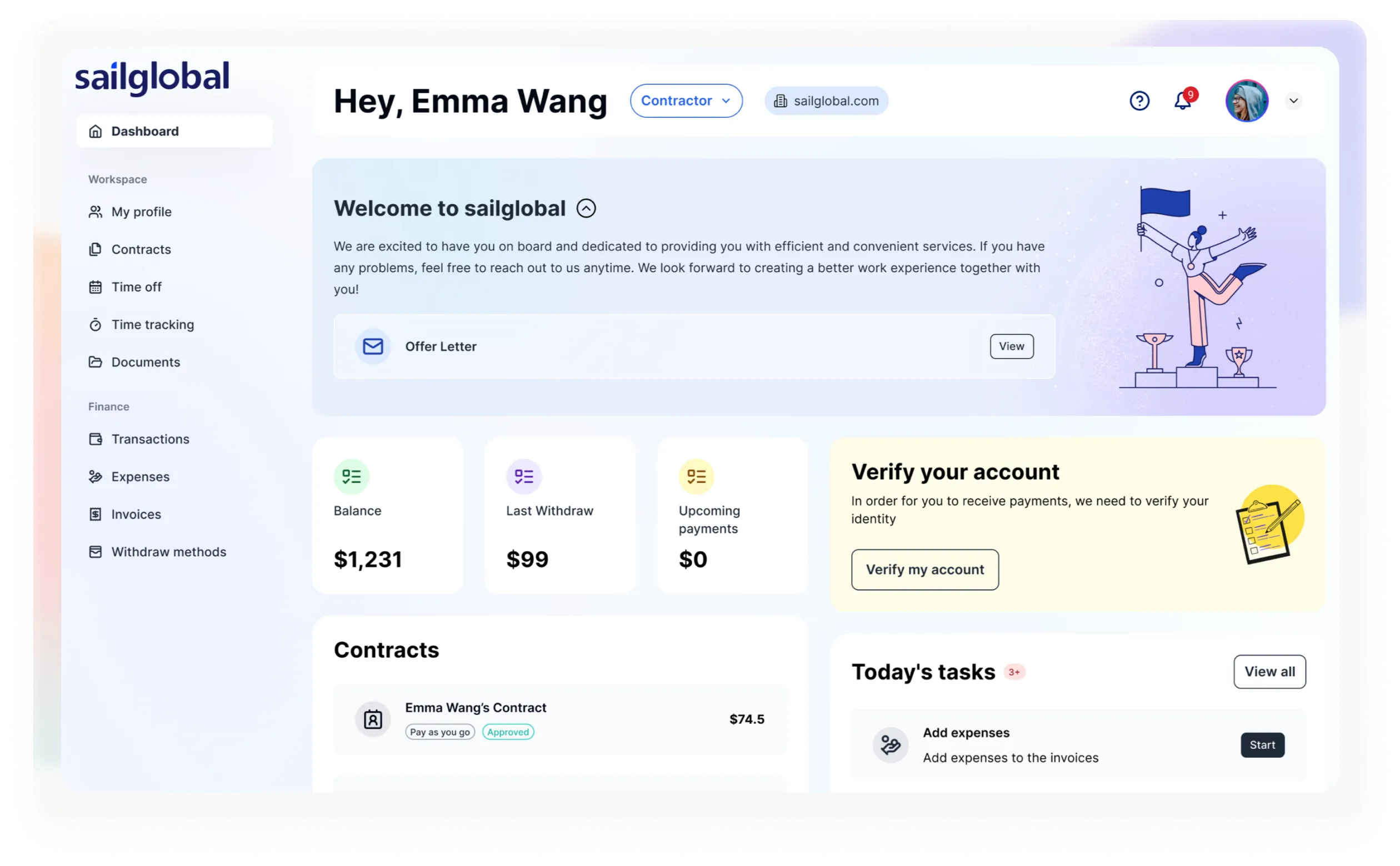 SailGlobal 全球人才与用工服务主视觉